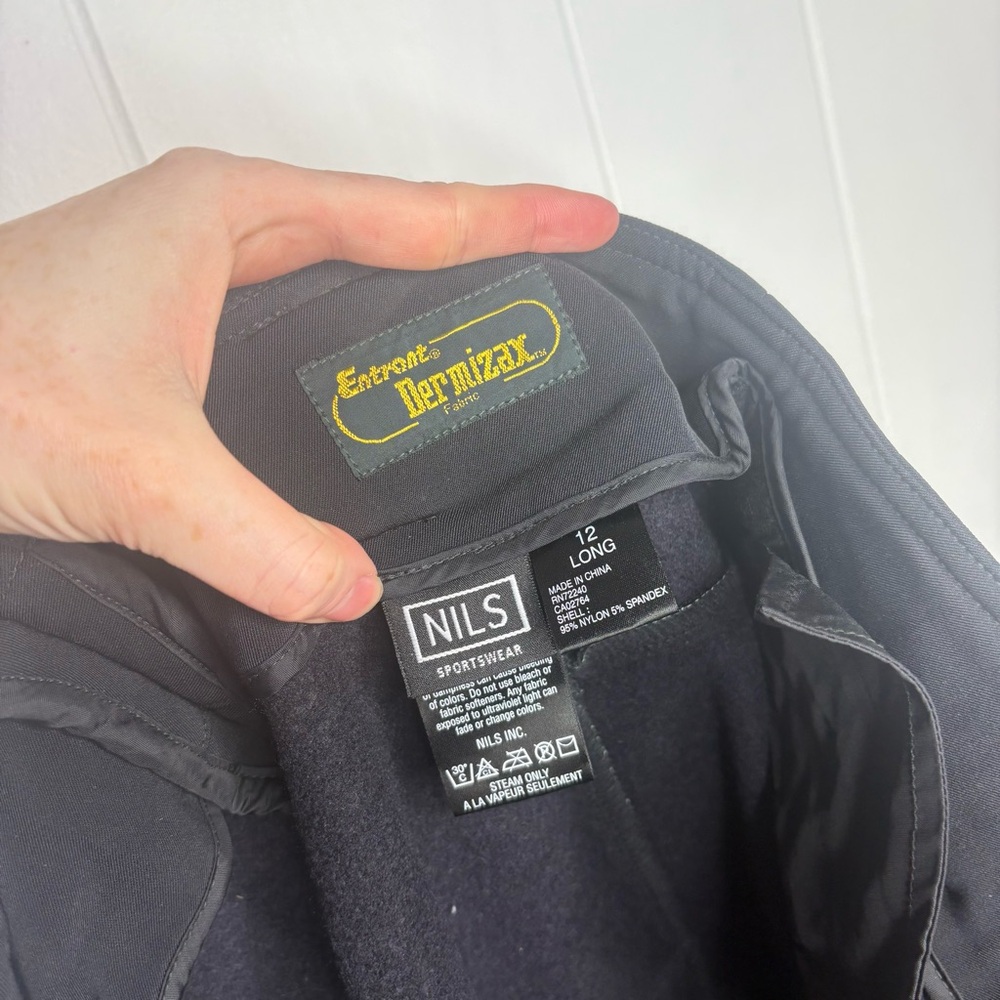 Nils Jan Stretch Snow Ski Pants Size 12 Long Black Sportswear Waterproof Zip Ski - Picture 10 of 12